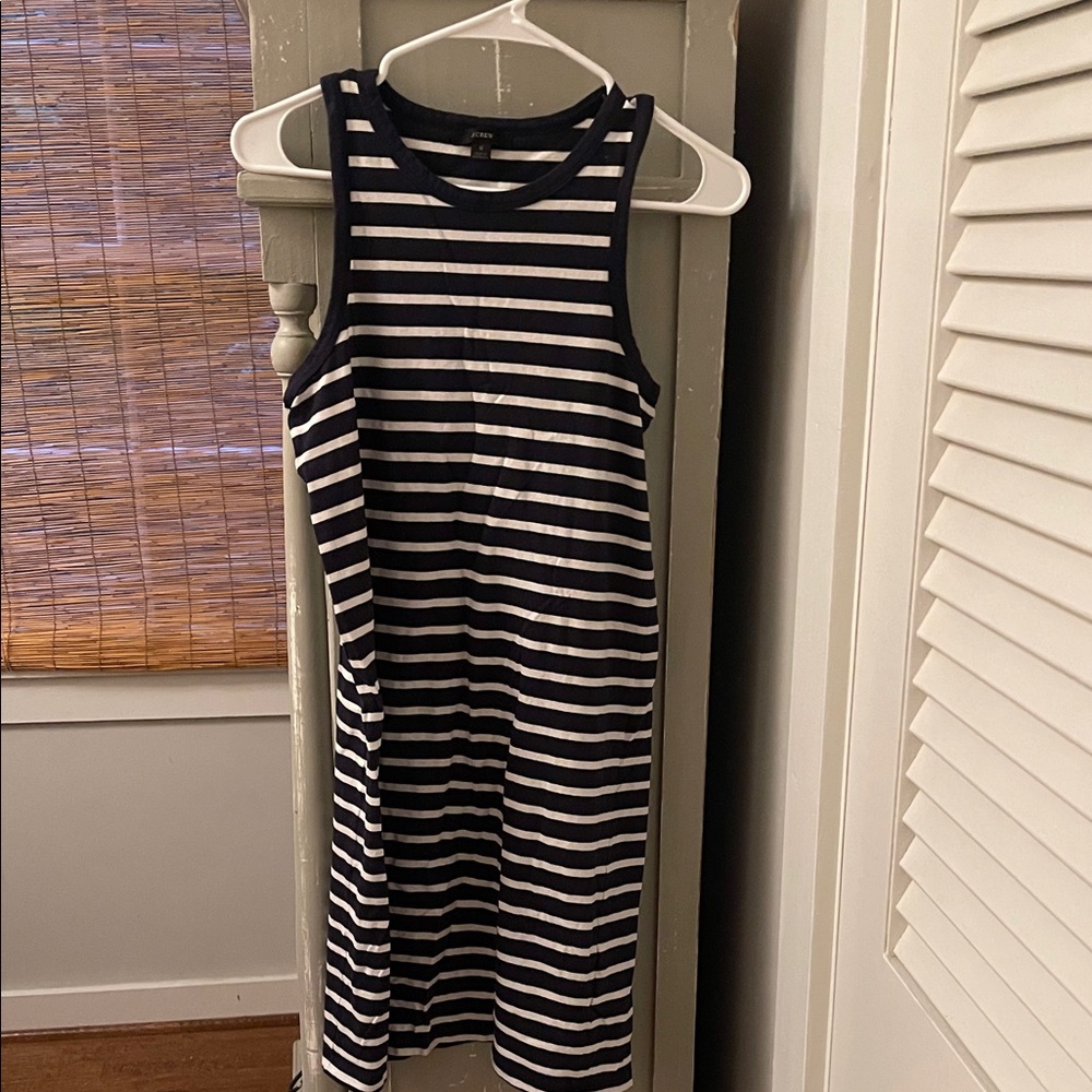 J. Crew Striped Navy and White Top